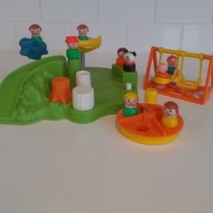 Vintage 1980's Little People Playground Set With Little People